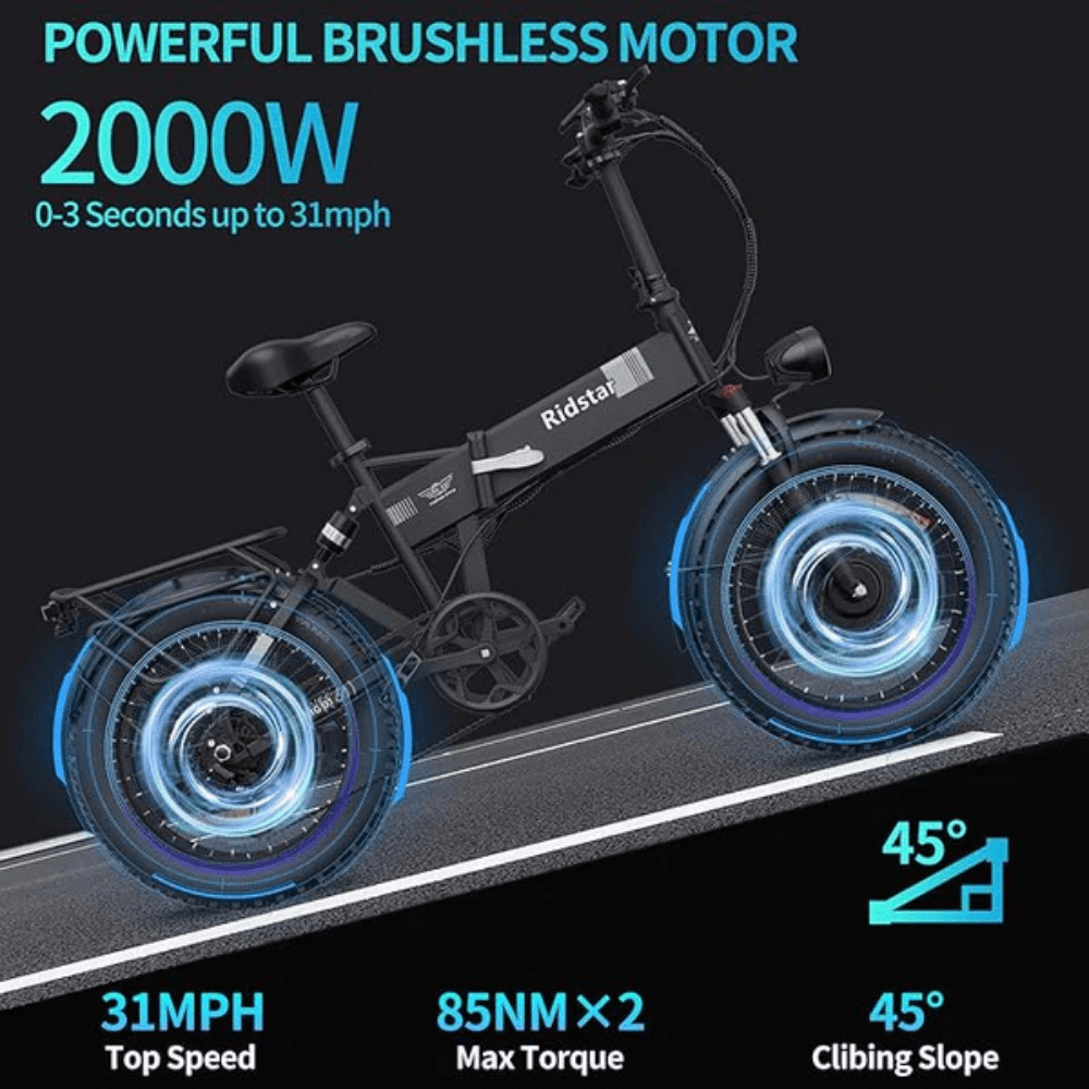 Ridstar H20Pro Folding Electric Bike 34kg