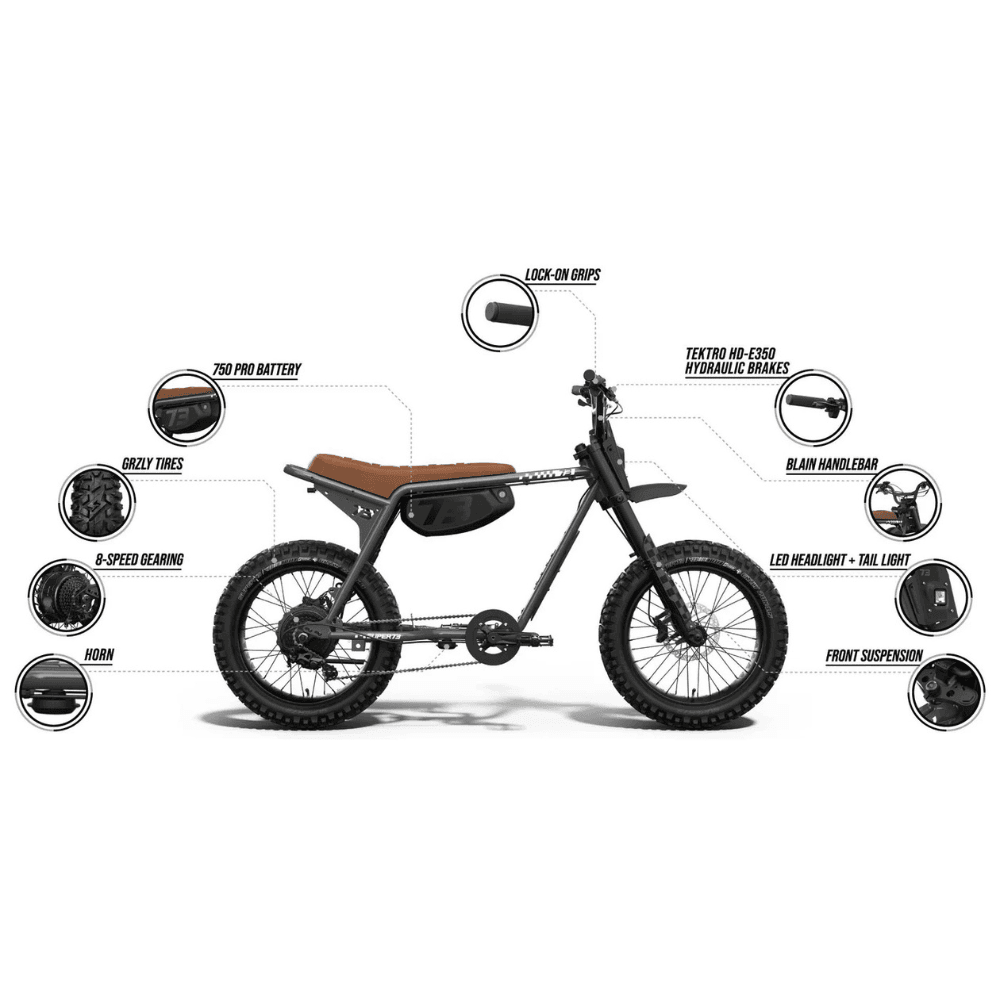 SUPER73 Z Adventure Series Retro Racer Electric Bike 34kg