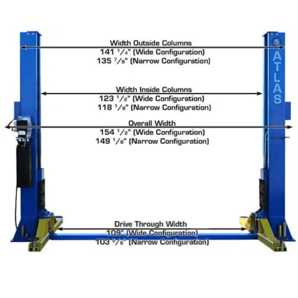 Atlas BP12000X Heavy Duty Baseplate 2-Post Lift 5443kg