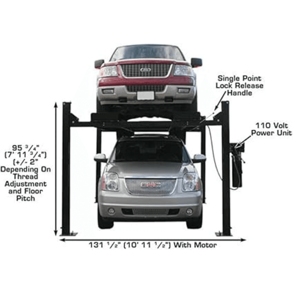 Atlas Garage PRO9000 4-Post Car Lift 5.8m x 3.3m