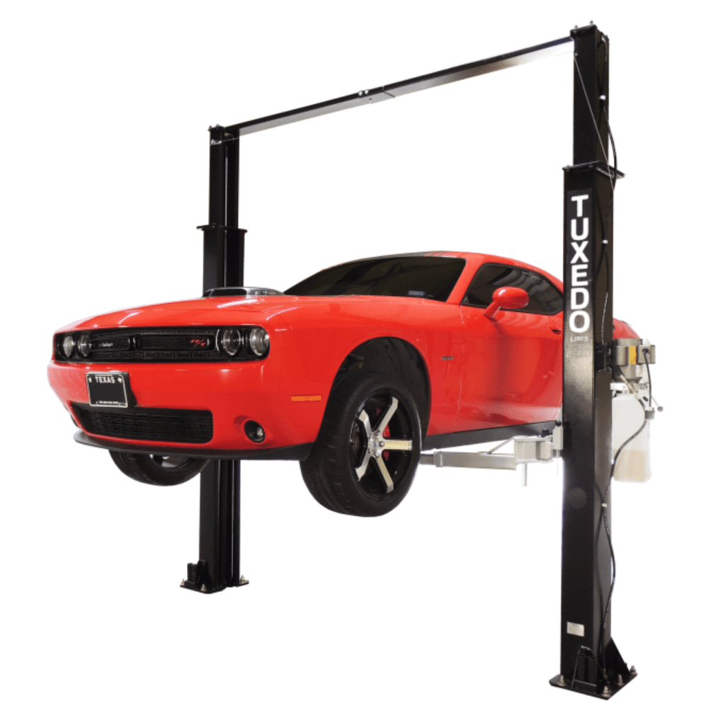 Asymmetric 2-Post Clear Floor Car Lift 4082.3kg Capacity