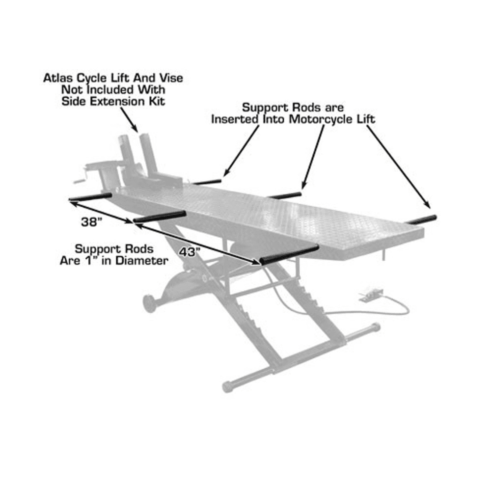 Atlas HT-CYCLELIFT-EXT Cycle Lift Side Extension Kit 102.1kg