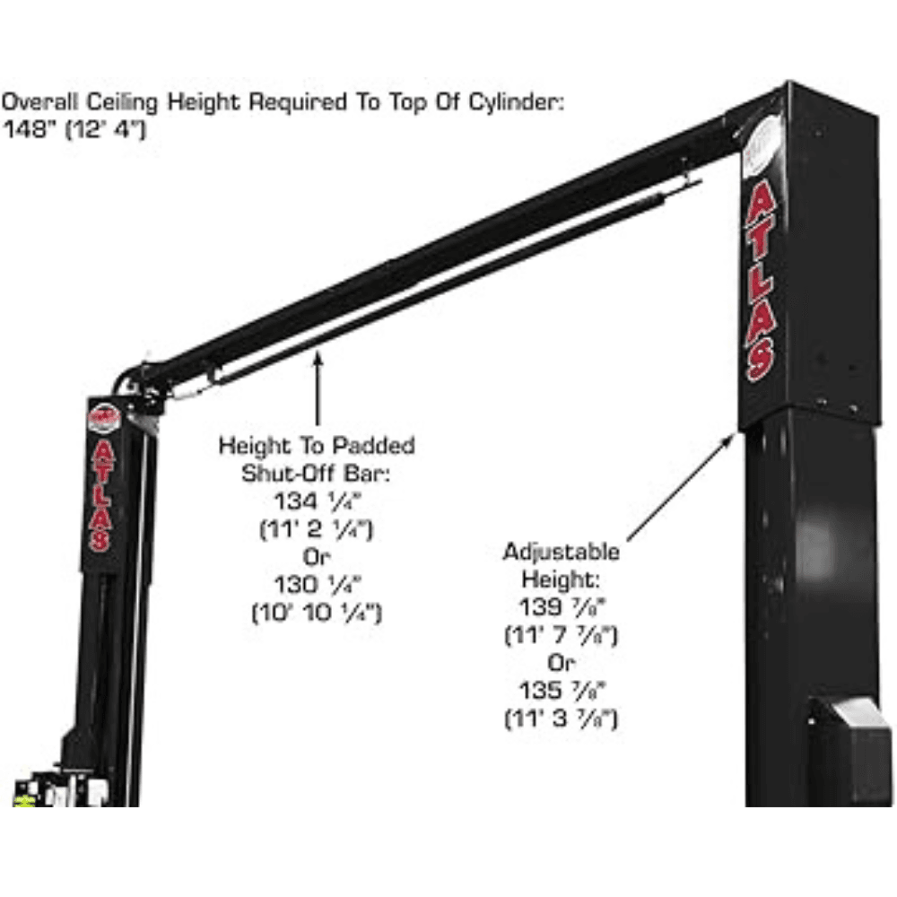 Atlas Platinum PVL-10 4535.9kg 2-Post Lift