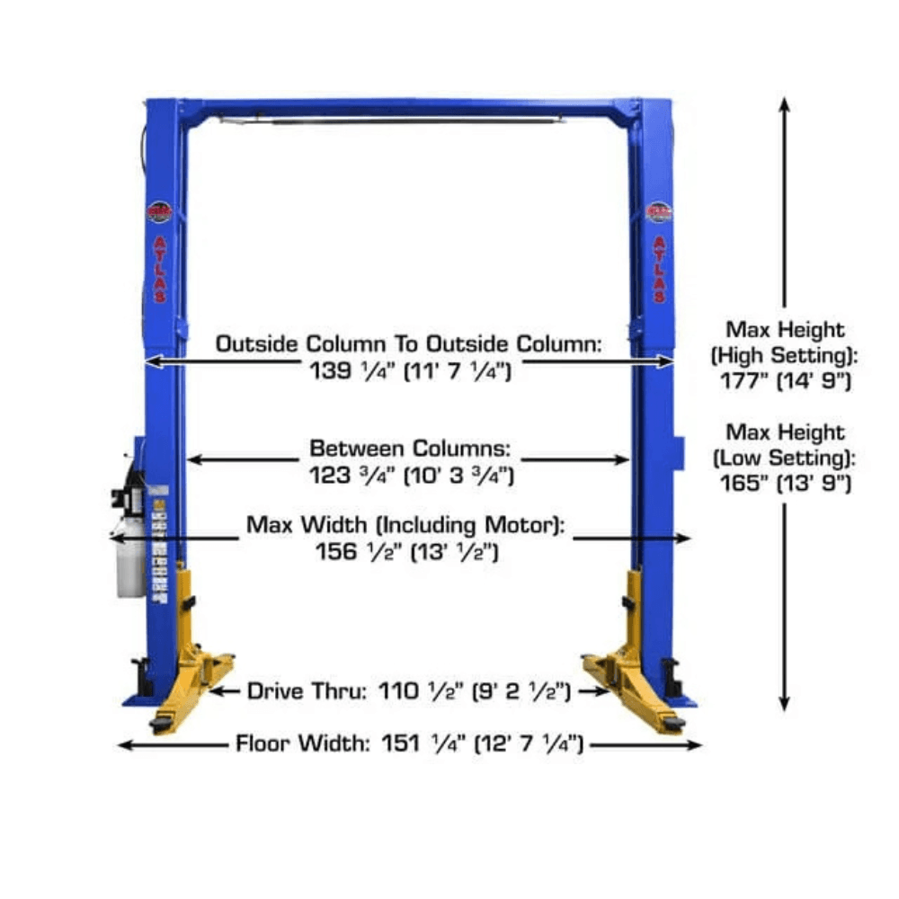 Atlas Platinum PVL-12 2-Post Lift 5443.1kg