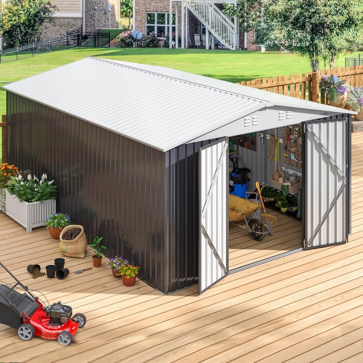 Patiowell Metal Storage Shed 3.05m x 3.66m