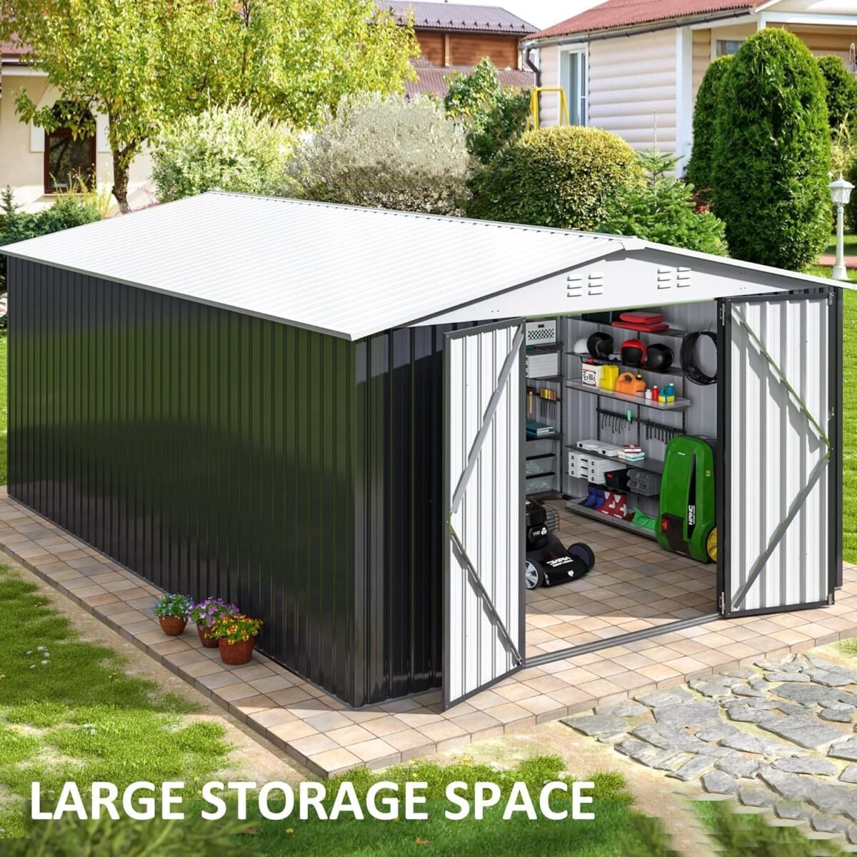 Patiowell Metal Storage Shed 3.05m x 3.66m