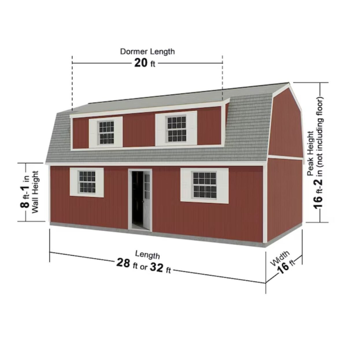 Best Barns Camp Reynolds Wood Outdoor Storage Shed 4.9m x 9.8m