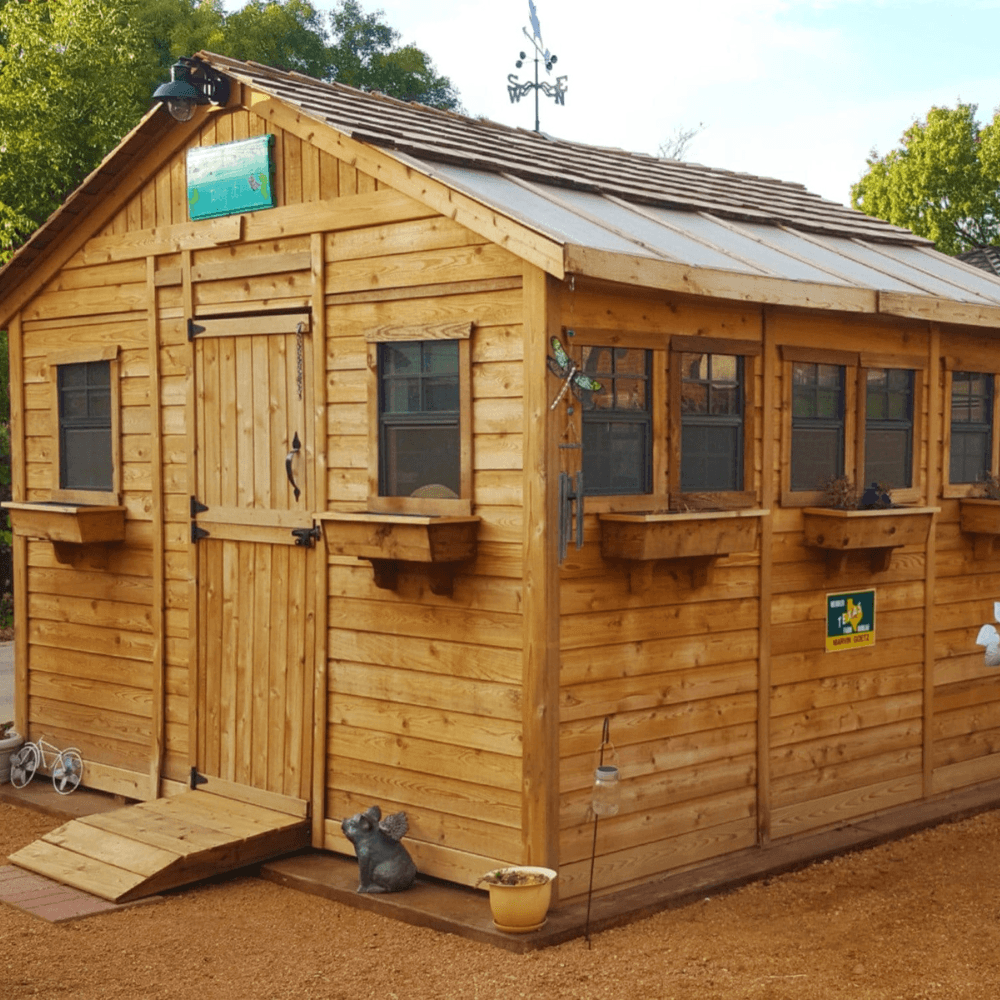 Cedar Sunshed Garden Shed 3.7x3.7m