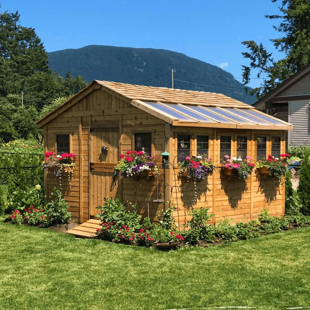 Cedar Sunshed Garden Shed 3.7x3.7m