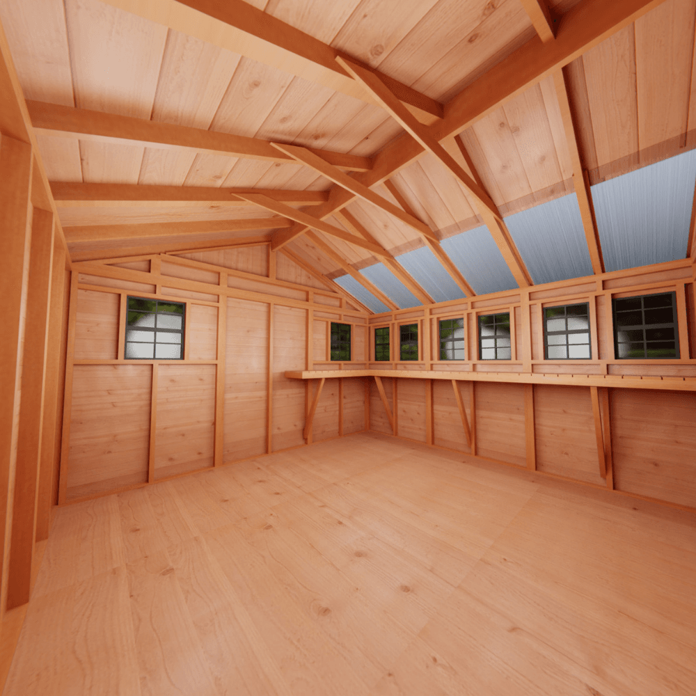 Cedar Sunshed Garden Shed 3.7x3.7m