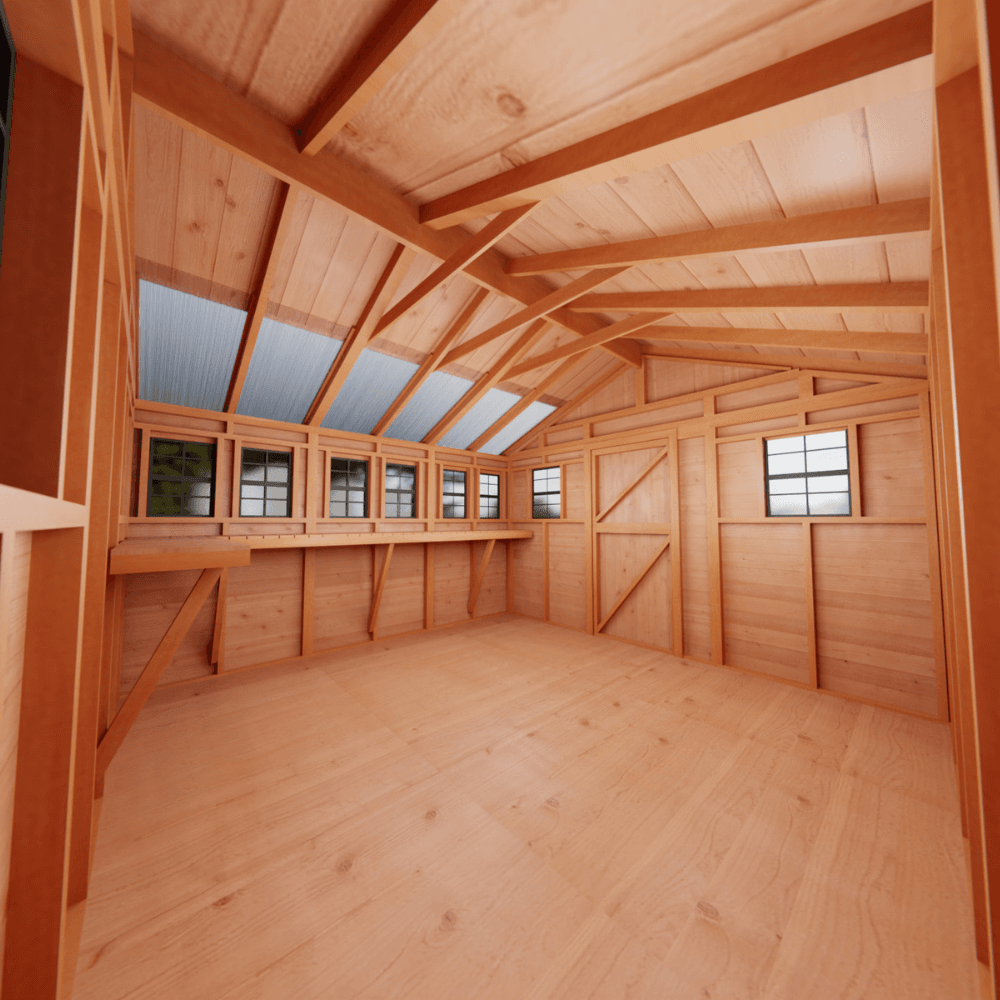 Cedar Sunshed Garden Shed 3.7x3.7m