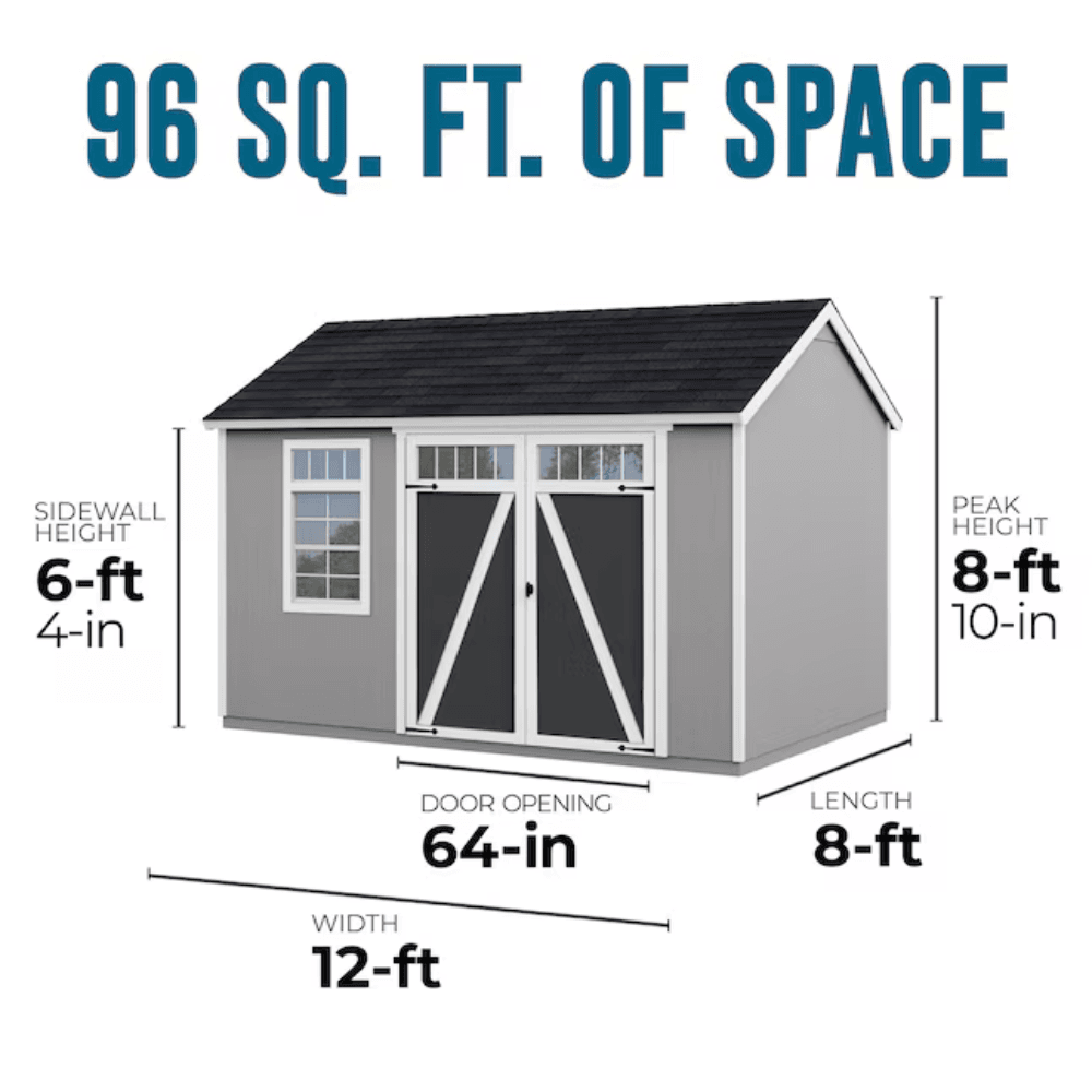 Heartland Coronado Wood Outdoor Storage Shed 3.7m x 2.4m