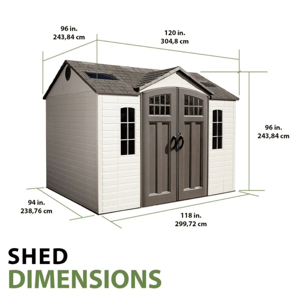 Lifetime Outdoor Storage Shed 3.05m x 2.44m