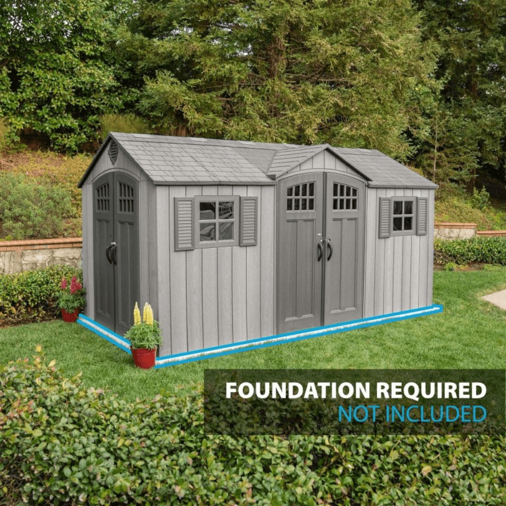 Lifetime 60318 Rough Cut Backyard Storage Shed 4.6m x 2.4m