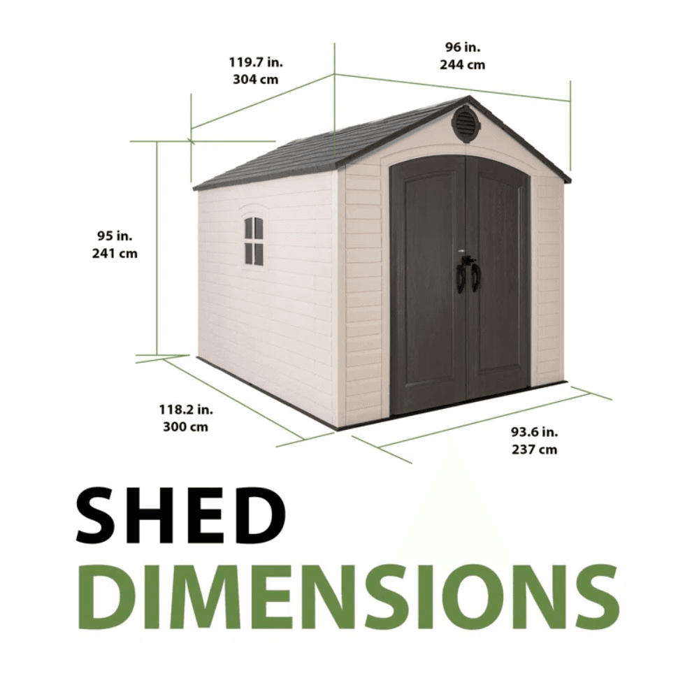 Lifetime Outdoor Storage Shed 2.4m x 3m