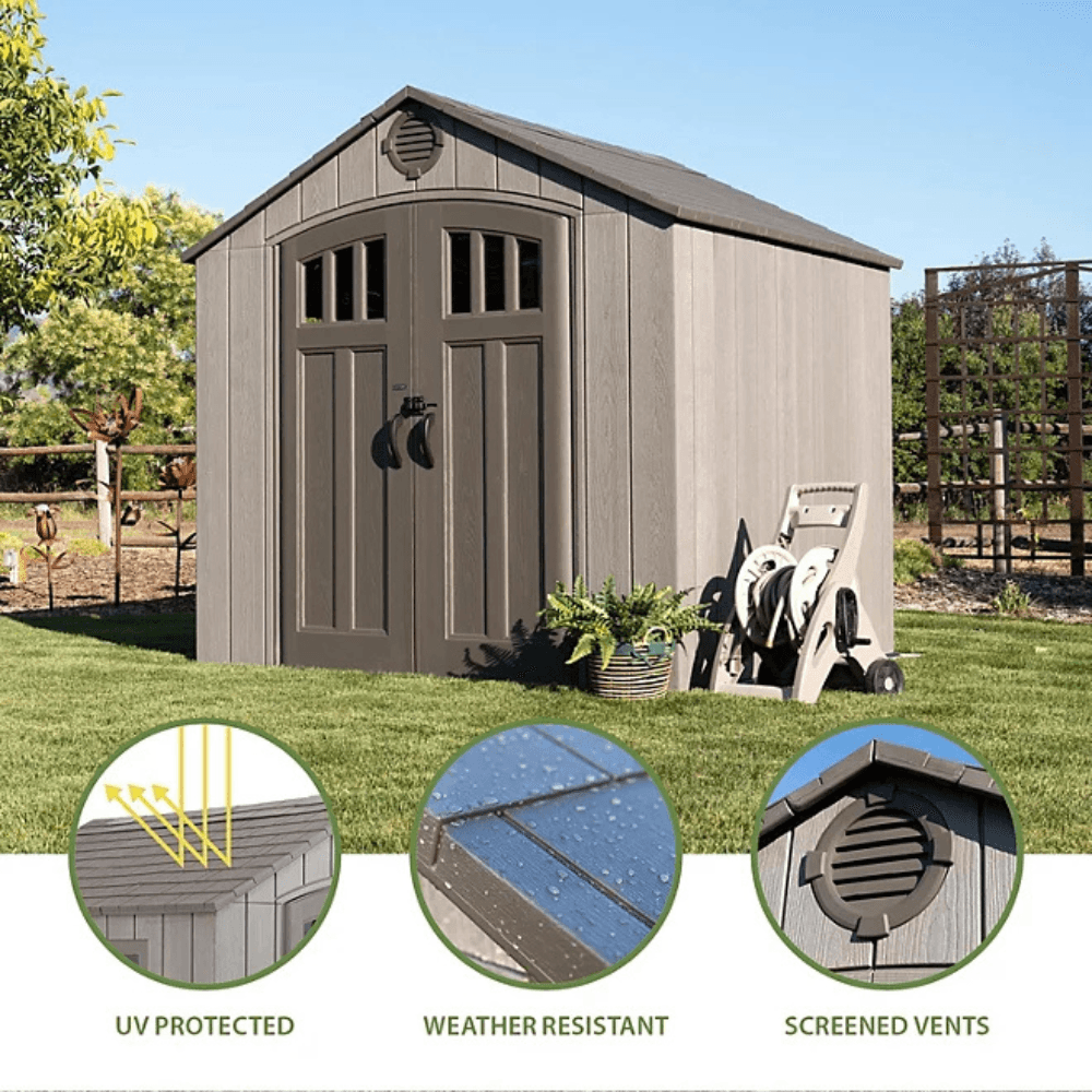Lifetime Rough Cut Outdoor Storage Shed 2.44m x 2.29m