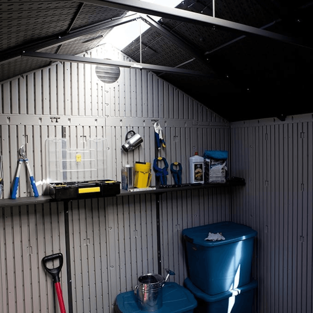 Lifetime 60238 2.4m x 3m Plastic Storage Shed With Floor