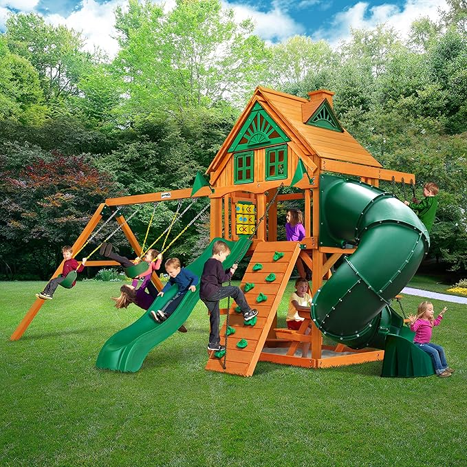 Gorilla Playsets Mountaineer Treehouse Wooden Swing Set
