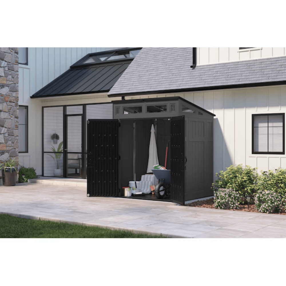 Suncast Modernist BMS6583T Resin Storage Shed 1.9m x 1.7m Gray