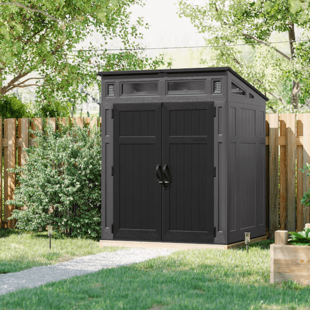 Suncast Modernist BMS6583T Resin Storage Shed 1.9m x 1.7m Gray