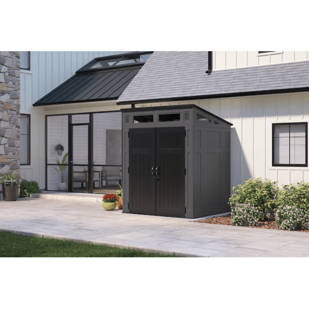 Suncast Modernist BMS6583T Resin Storage Shed 1.9m x 1.7m Gray
