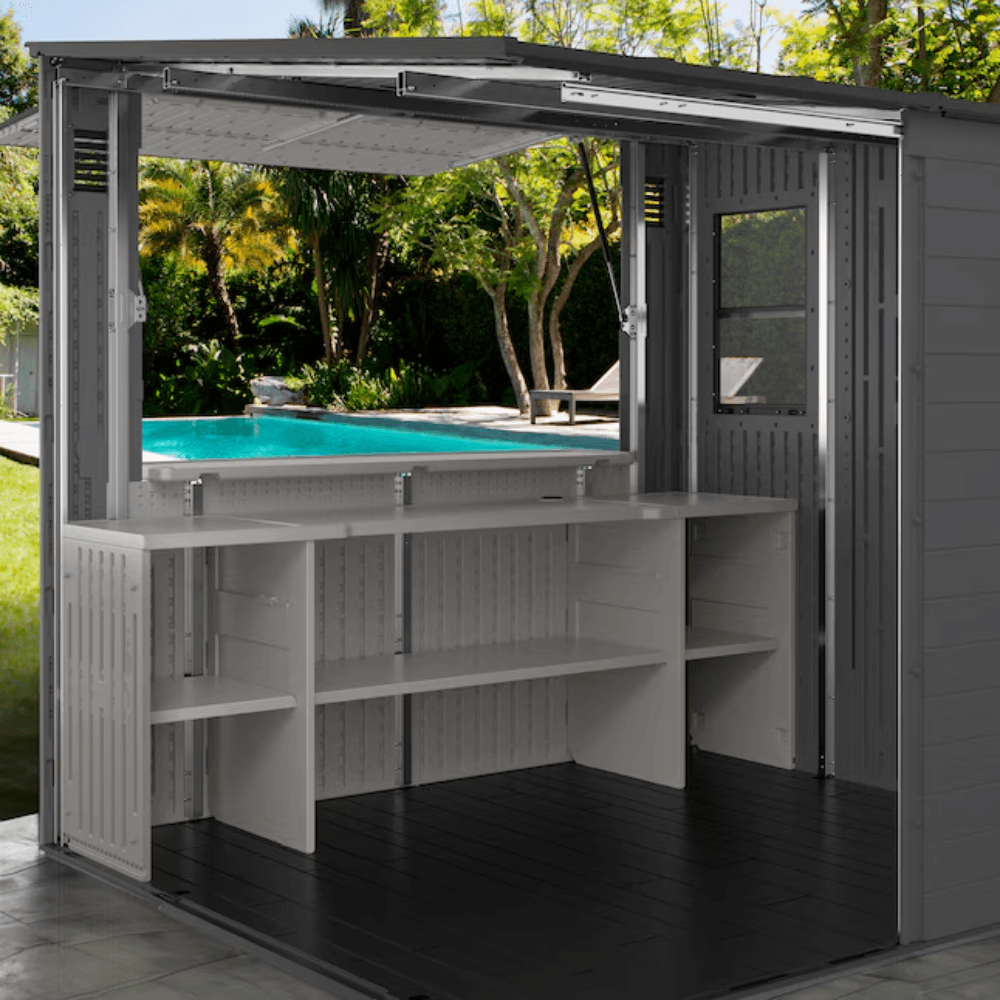 Suncast Cabana Entertainment Resin Storage Shed 2.44m x 2.13m