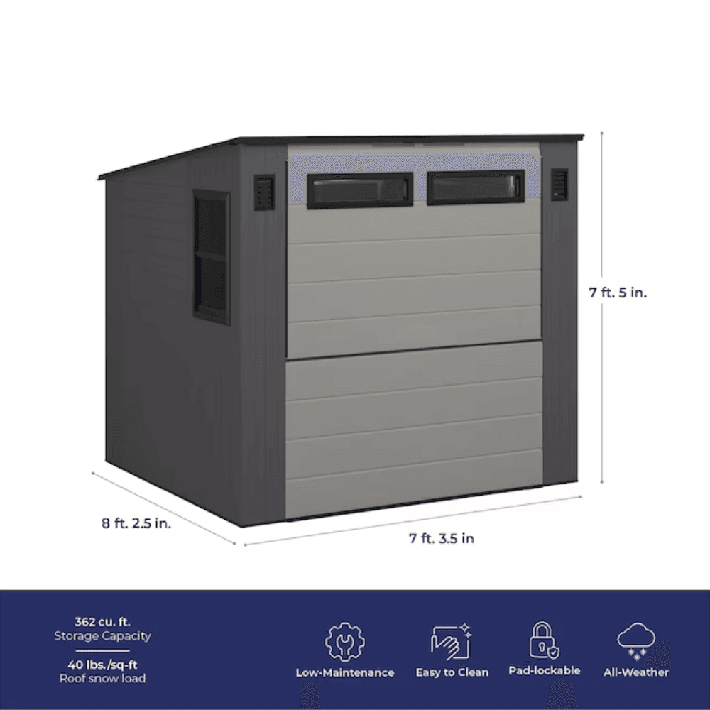 Suncast Cabana Entertainment Resin Storage Shed 2.44m x 2.13m
