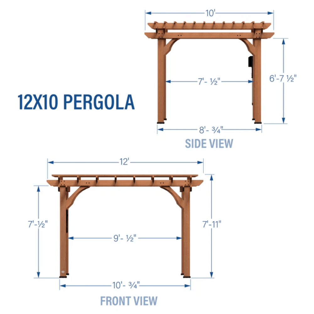 Backyard Discovery Cedar Wood Pergola 3.66m x 3.05m