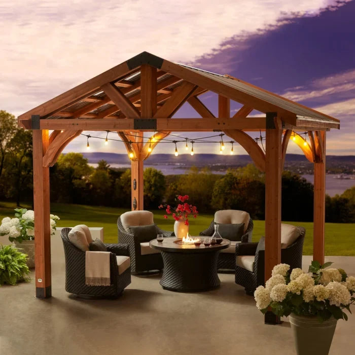 Backyard Discovery Brookdale Wooden Gazebo 3.7m x 3.1m