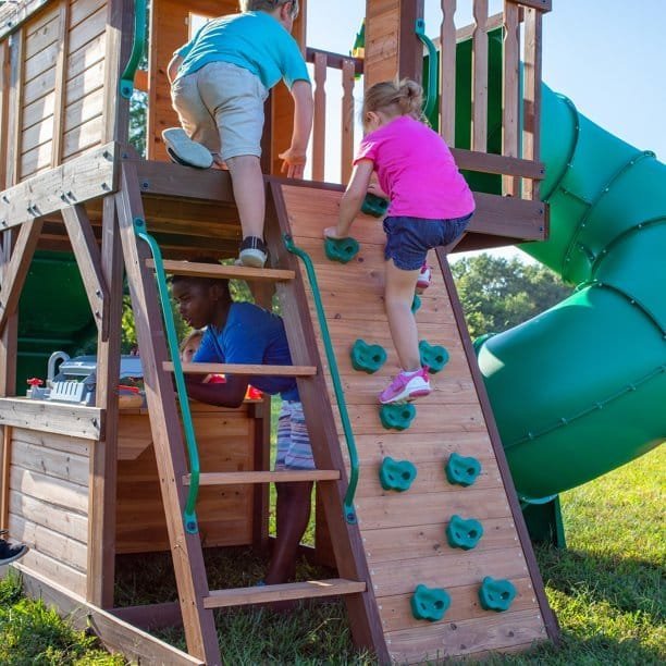 Backyard Discovery Cedar Cove Wooden Swing Set