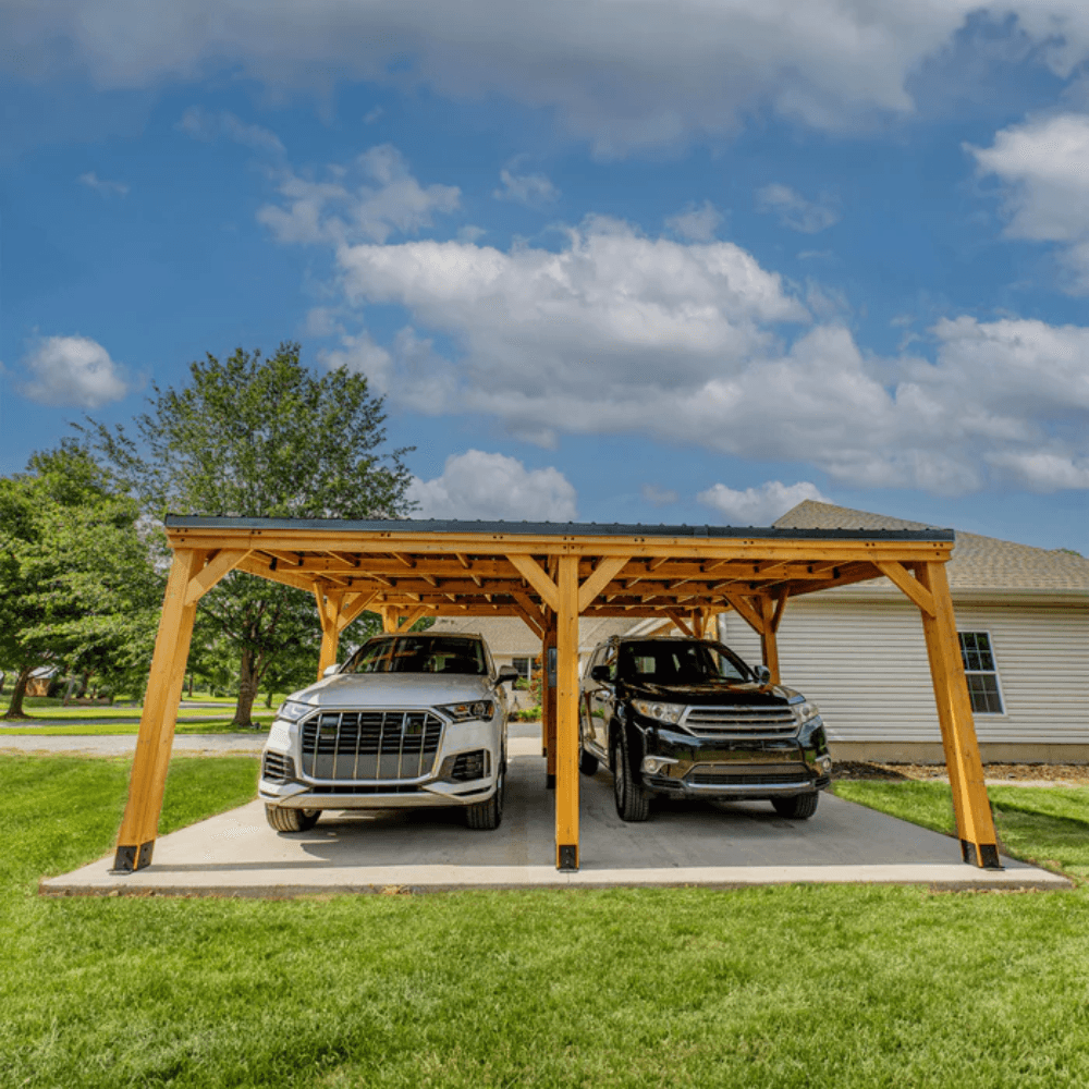 Backyard Discovery Kingsport Cedar Wood Carport 6.1m x 6.1m