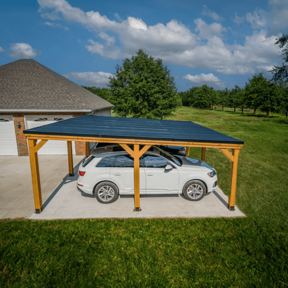 Backyard Discovery Kingsport Cedar Wood Carport 6.1m x 6.1m