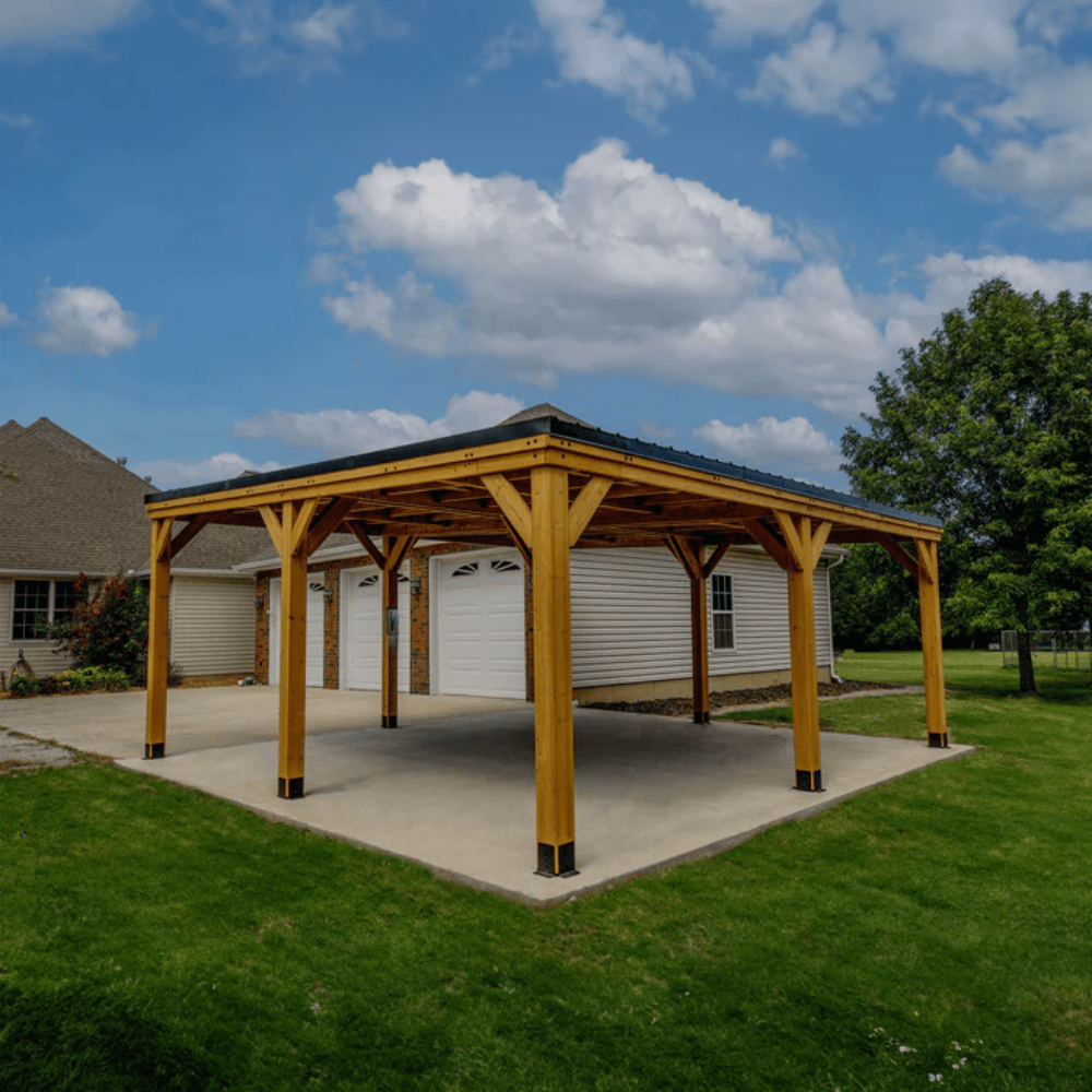 Backyard Discovery Kingsport Cedar Wood Carport 6.1m x 6.1m