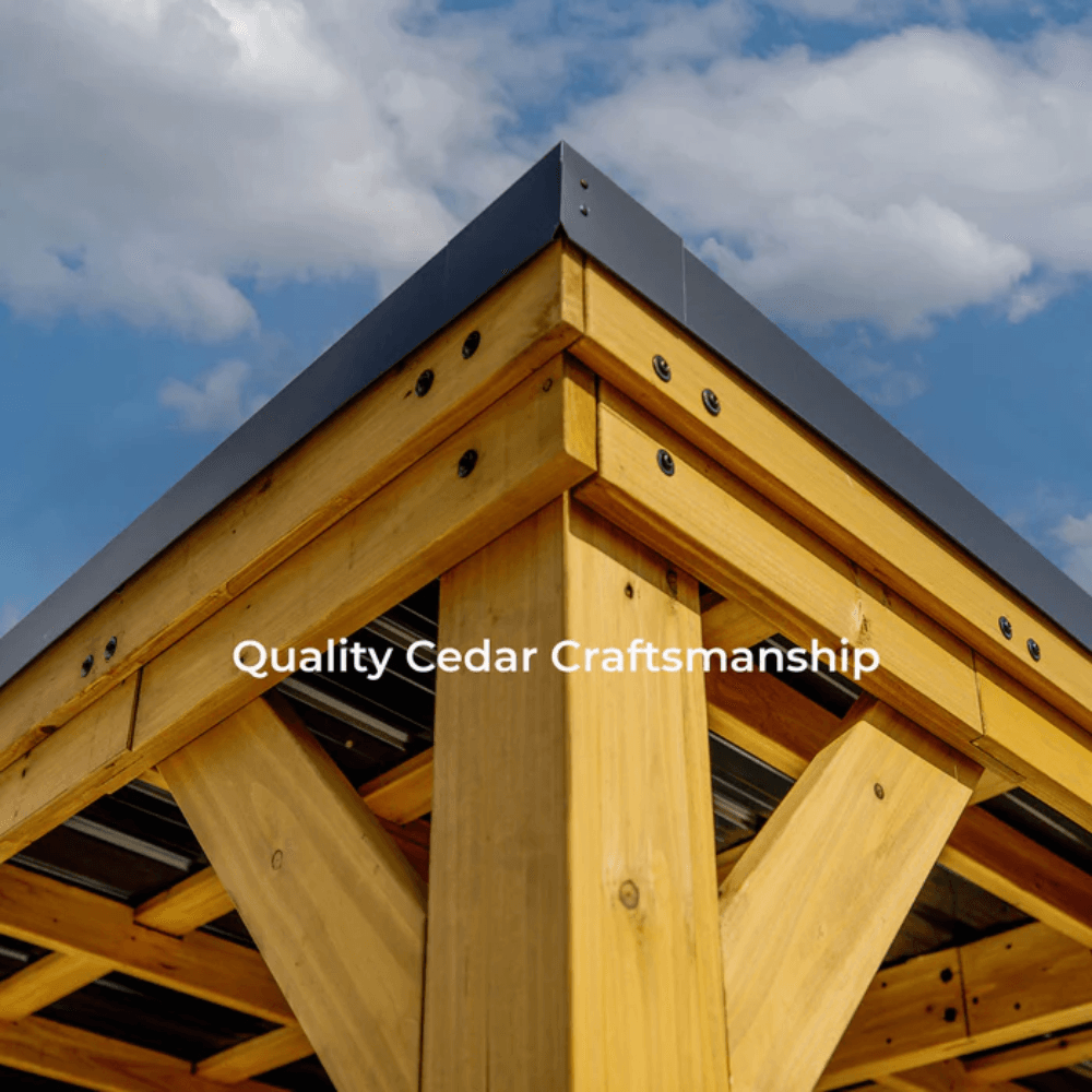 Backyard Discovery Kingsport Cedar Wood Carport 6.1m x 6.1m