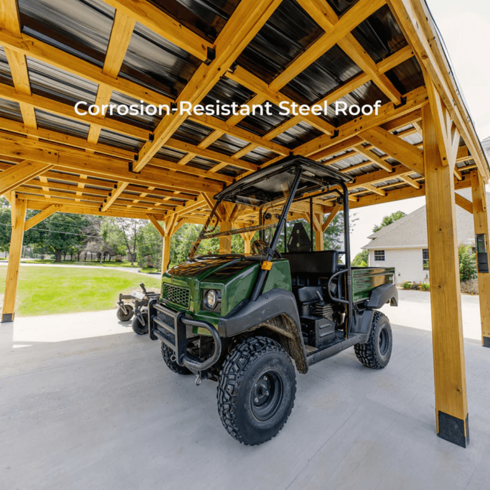 Backyard Discovery Kingsport Cedar Wood Carport 6.1m x 6.1m
