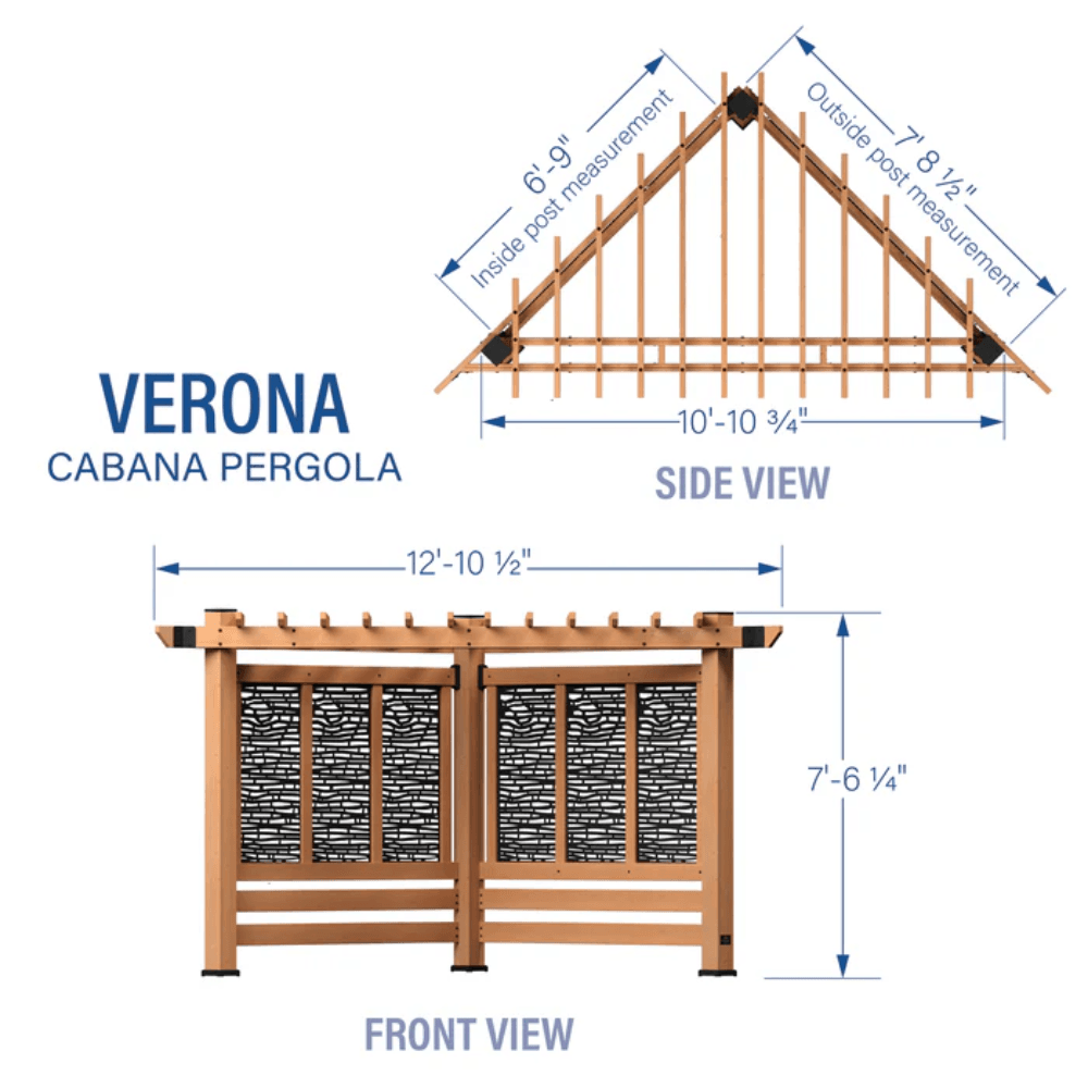Backyard Discovery Verona Cedar Cabana Pergola 3.91m x 2.92m