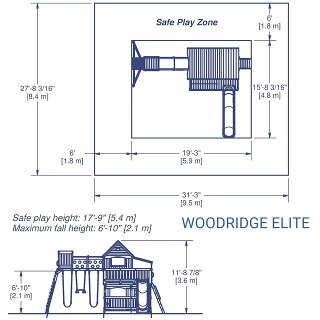 Backyard Discovery Woodridge Elite Wooden Swing Set