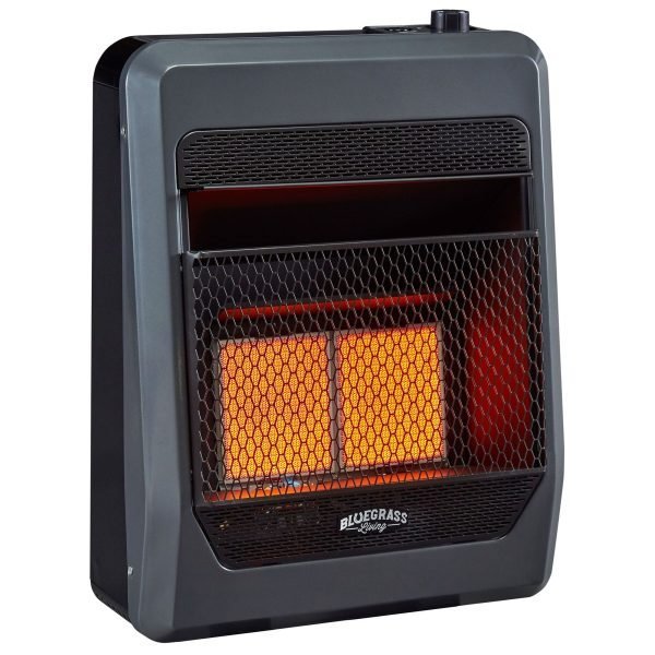 Bluegrass Living B20TNIR-BB Natural Gas Vent Free Space Heater 20000 BTU