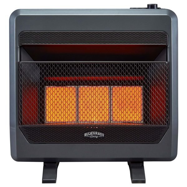 Bluegrass Living B30TNIR-BB Vent Free Gas Space Heater 64.8cm x 21.6cm