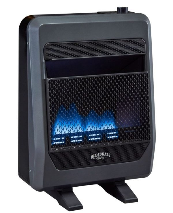 Bluegrass Living B20TPB-BB Vent Free Blue Flame Gas Heater 61.2cm x 46.9cm