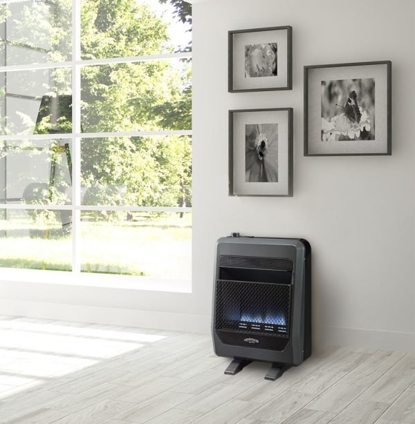Bluegrass Living B20TPB-BB Vent Free Blue Flame Gas Heater 61.2cm x 46.9cm