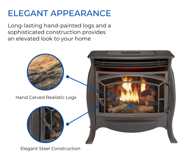 Duluth Forge FDSR25 Ventless Gas Stove 33.1kg