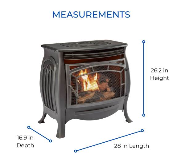 Duluth Forge FDSR25 Ventless Gas Stove 33.1kg