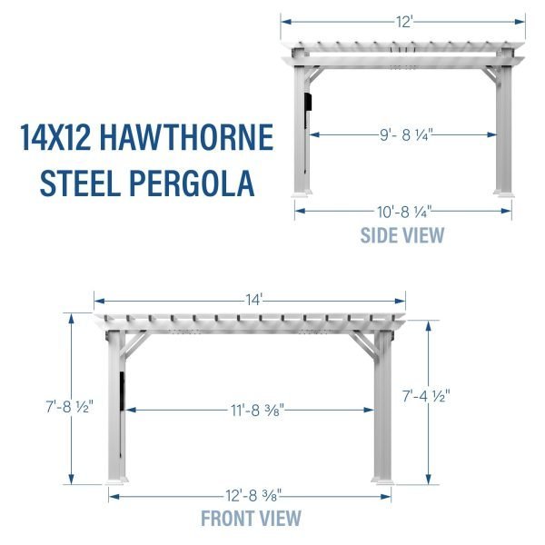 Hawthorne Traditional Steel Pergola 4.3m x 3.7m