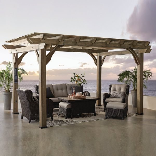 Somerville Pergola Barnwood Stain 4.27m x 3.05m
