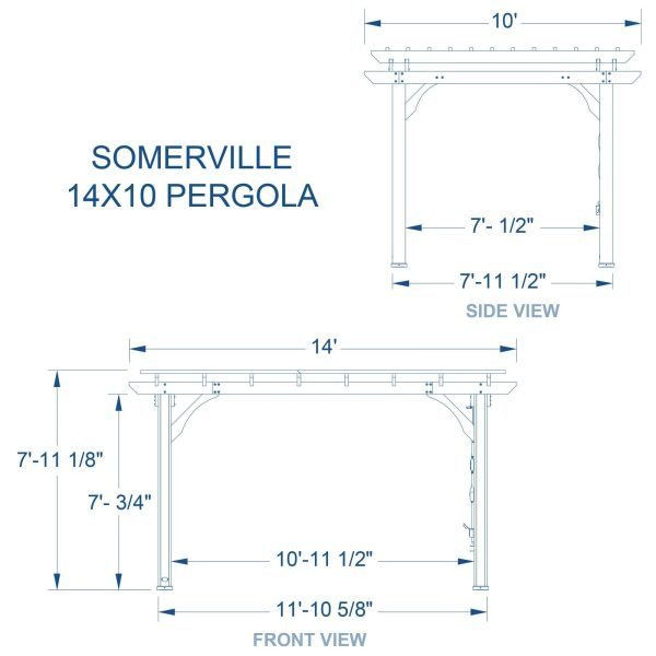Somerville Pergola Barnwood Stain 4.27m x 3.05m