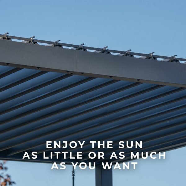 Sarasota 4.3m x 3m Modern Steel Louvered Pergola