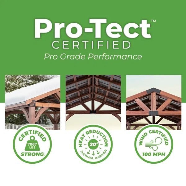 Backyard Discovery Arlington 3.7m x 3.7m Wood Gazebo