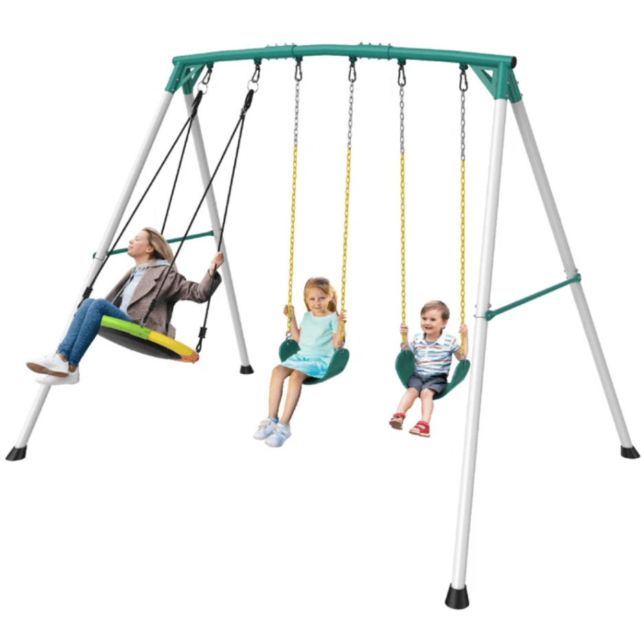 Heavy-Duty Outdoor Porch Swing Set 15437 2.9m