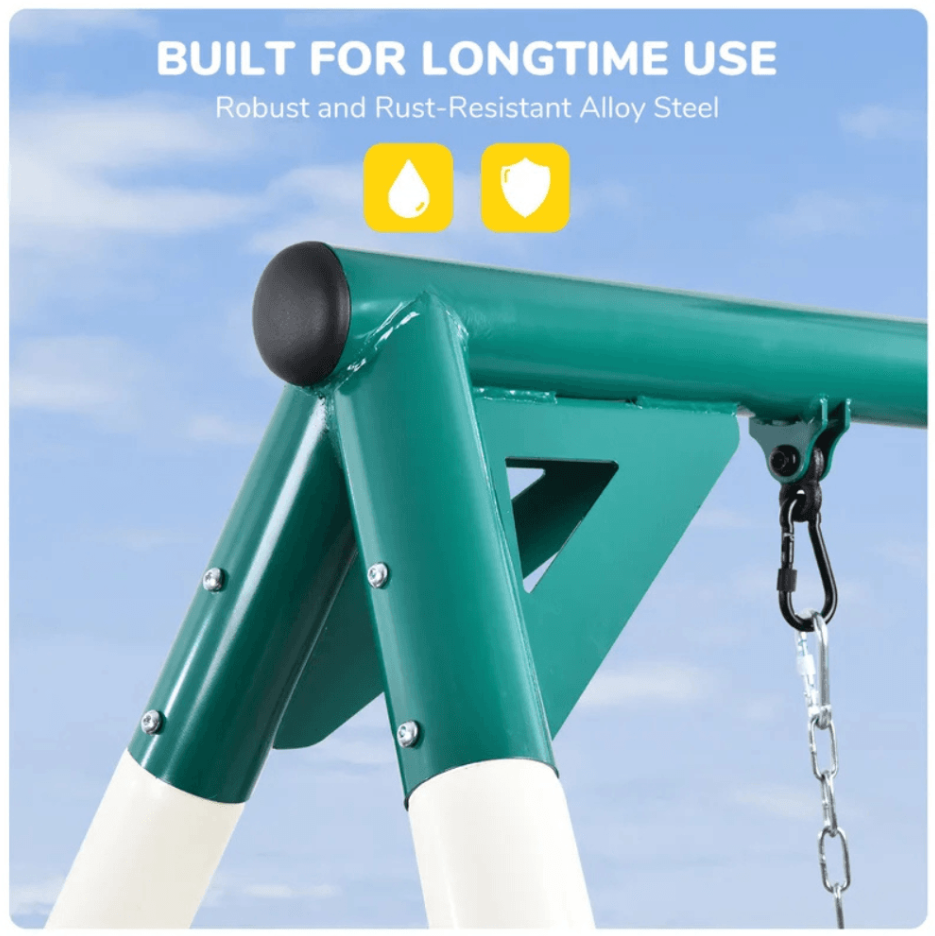 Heavy-Duty Outdoor Porch Swing Set 15437 2.9m